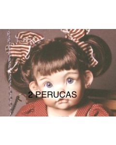 2 Perucas Sint. Mei: Castanho Acobreado 14-15" + Loiro Claro 17-18" ULTIMAS PROMOÇÃO
