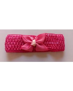 Faixa de cabelo c/ Laço Largo - Rosa escuro