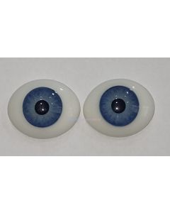 Olhos de Vidro Oval Azul Médio 
