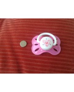 Chupeta c/ ima colado -Rosa c/ miolo branco PROMOÇÃO 